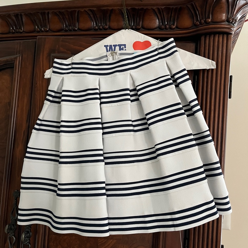 Striped White and Black Skirt